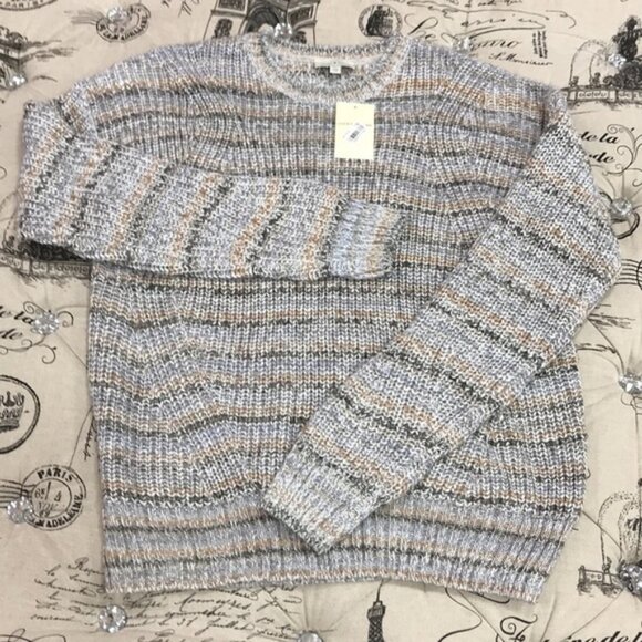 Lucky Brand Marled Crew Neck Sweater - Picture 3 of 6